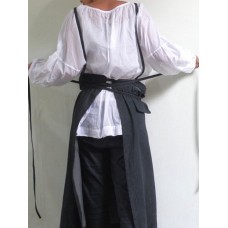 S-5XL Sleeveless Straps Belted Cotton Overalls Vintage Apron Dress