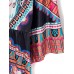 Bohemian Sexy V-Neck Half Sleeve Floral Printed Maxi Dresses For Women