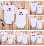 Baby Infant Newborn Cotton Love Mom Dad Romper Clothes Jumpsuit