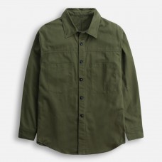 Mens Fashion 100% Cotton Double Pockets Design Long Sleeve Casual Shirts