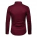 Men Solid Color Turn-down Collar Shirts