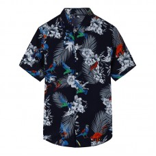 Hawaii Floral Big Plus Size Leisure Holiday Beach Shirts for Men