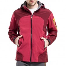 Men's Fleece Thick Sports Windproof Waterproof Coat Hooded Warm Outdoor Jacket