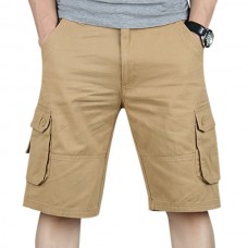Big Size Cotton Men's Shorts Summer Multi Pockets Leisure Washing Cargo Shorts