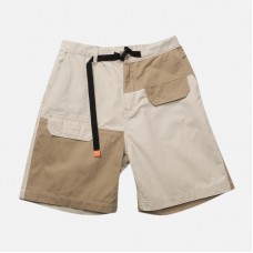 Men Color Block Straight-leg Cargo Vintage Shorts